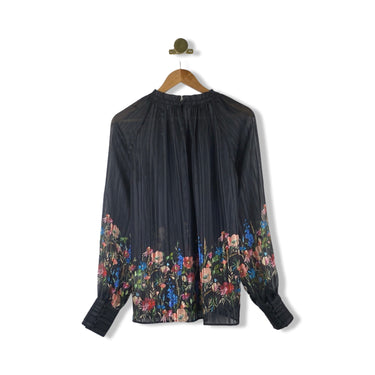 Draper James Sheer Floral Blouse