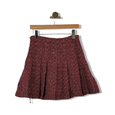 Area Stars Tweed Pleated Mini Skirt