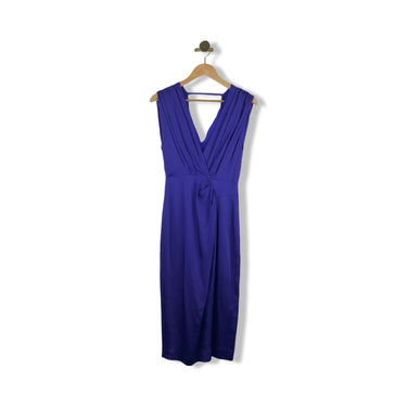plunge neck midi dress Reiss Plunge Neck Midi Dress – RefindNYC by Housing Works