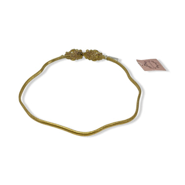 Damapreziosa Snake Chain Embellished Floral Belt