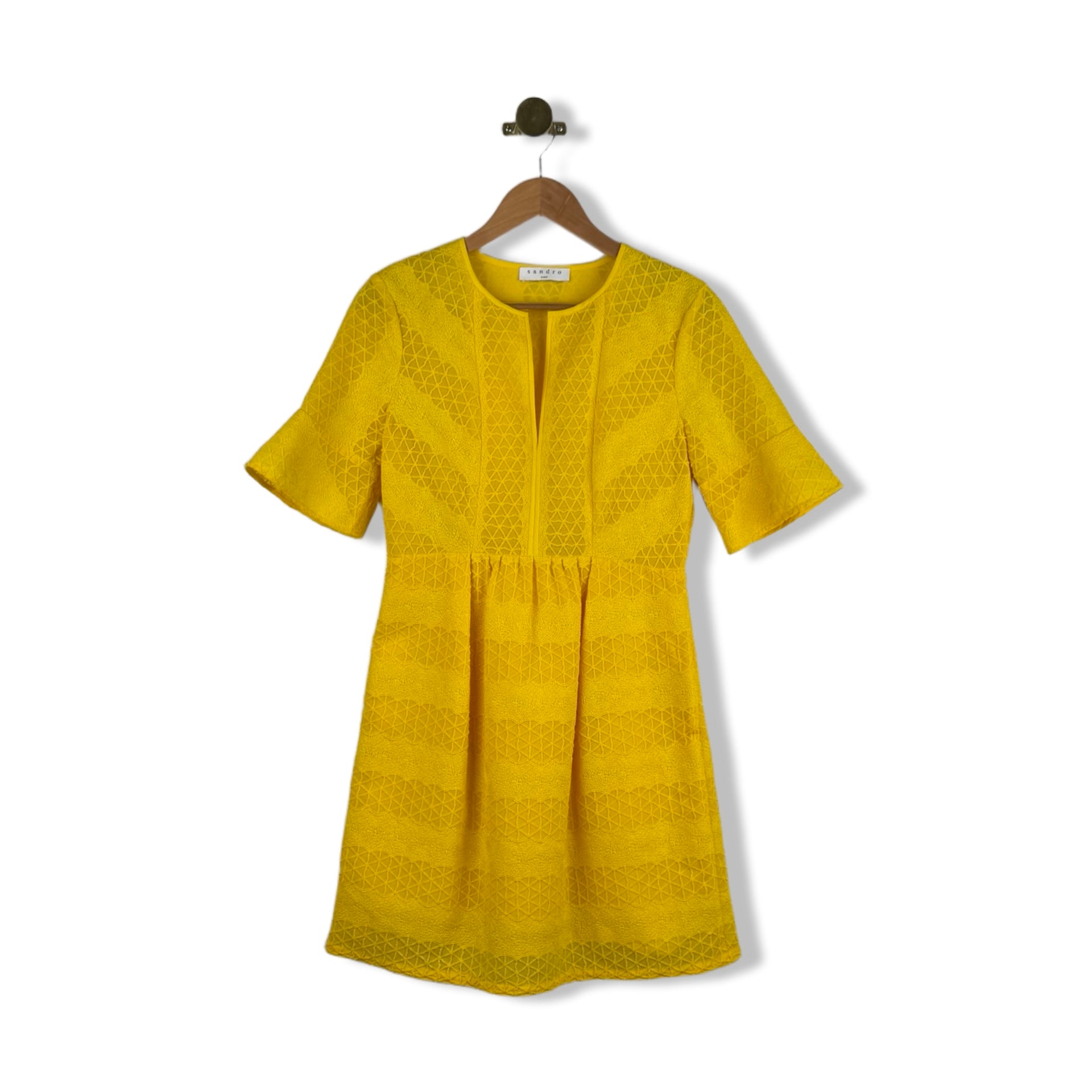 sandro short broderie anglaise dress SANDRO Short Broderie Anglaise Dress