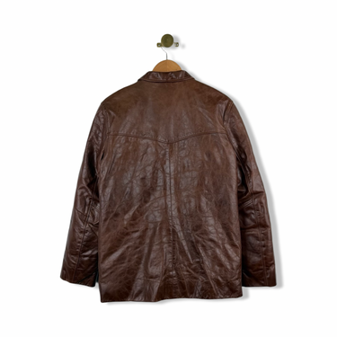 Billy Reid Insulated Leather Bond Peacoat