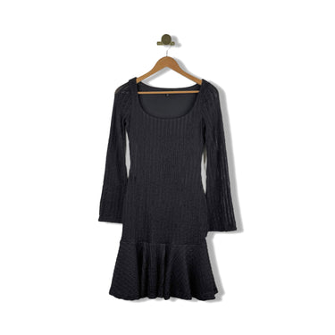 Area Stars Long Sleeve Ruffle Hem Dress