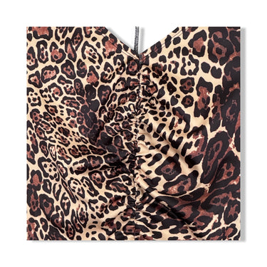 Area Stars Ruched Leopard Print Long Sleeve Top