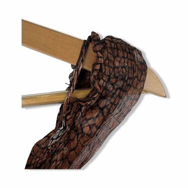 D. Exterior Snakeskin Print Dress