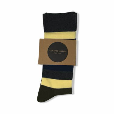 Curated Basics August Striped Socks