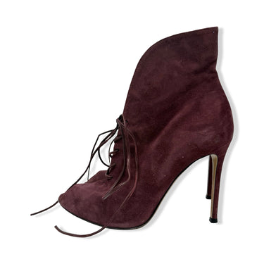 Gianvito Rossi Peep Toe Suede Heels