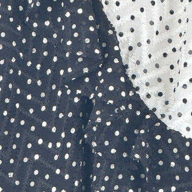 Shoshanna Polka Dot Belted Colorblock Dress