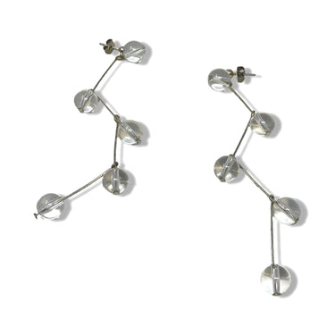 Clear Bead Drop Earrings