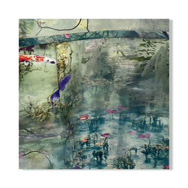 ML Monique Lhuillier Brocade Watercolor Dress