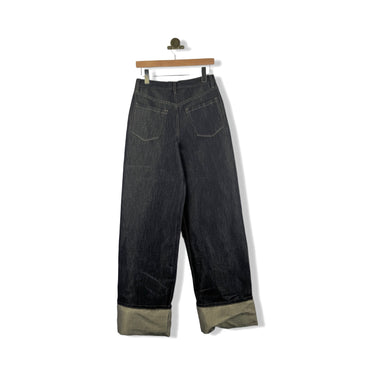 BLANKNYC Cuffed Metallic Glitter Threaded Jeans