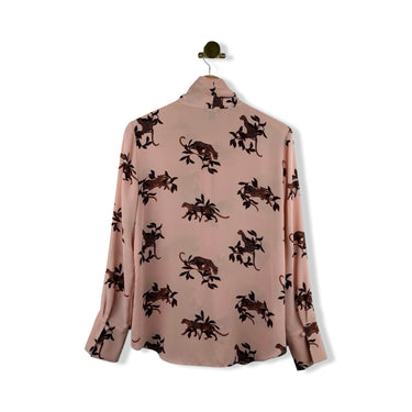 Ann Taylor Ruffle Patterned Blouse