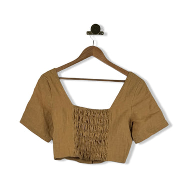 BLANKNYC Linen Short Sleve Crop Top