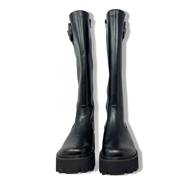 Charles & Keith Imogen Rose-Motif Chunky Knee-High Boots