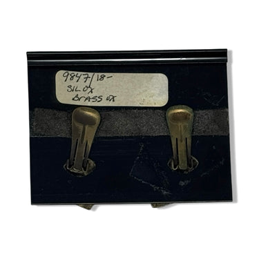 Vintage R.J. Graziano Half Moon Stud Clip On Earring