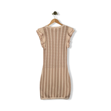 Heartloom Knit Striped Ruffle Sleeve Dress