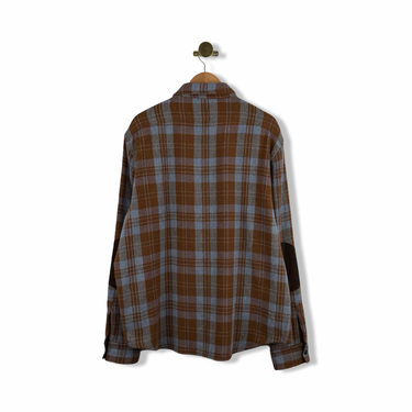 Todd Snyder Plaid Print Wool Blend Shirt