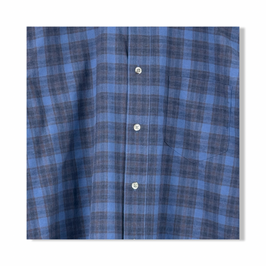 Billy Reid Two-Tone Melange Shadow Plaid Tuscumbia Shirt
