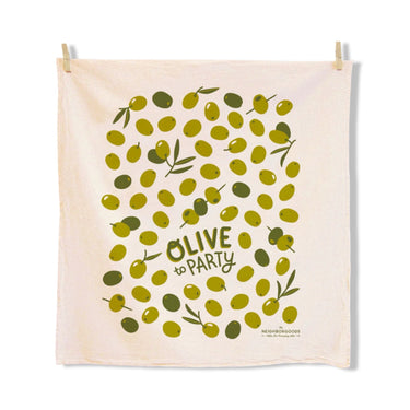 The Neighborgoods Olives With A Twist - Dish Towel Set of 2
