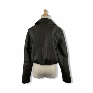 BLANKNYC Folded Hem Faux Leather Moto Jacket