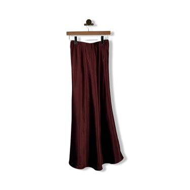 Elle Grey Satin Semi Mermaid Skirt