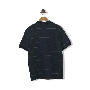 Ron Dorff Striped Pique Collar Tennis Polo Shirt