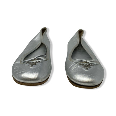 Prada Metallic Ballerina Flats