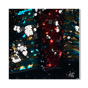 Halpern Rainbow Sequined Top