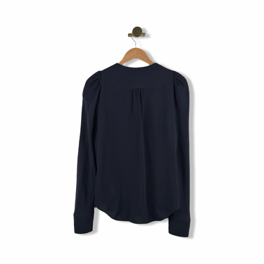 Theory Silk Puff Sleeve Blouse