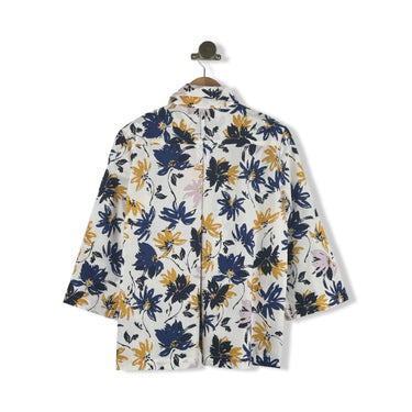 Kal Rieman 3/4 Sleeve Ginna Lavender Floral Top