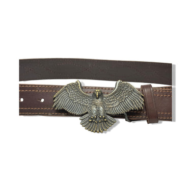 Seam Stitch Eagle Buckle Belt