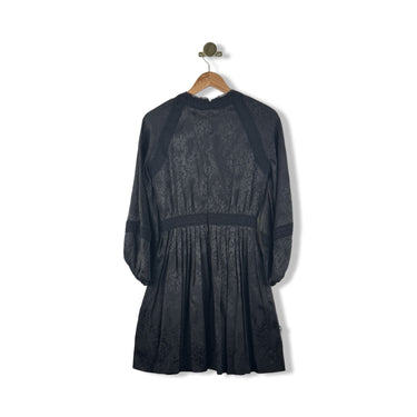 Shoshanna Lace Trim Long Sleeve Dress