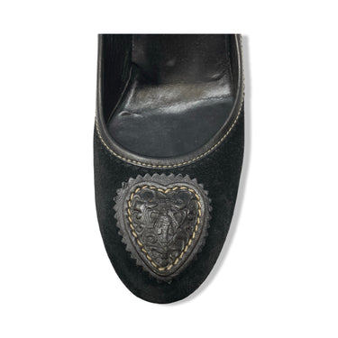 Gucci Suede Heart Heels
