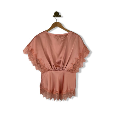 Dress Forum Los Angeles Satin and Lace Blouson Top