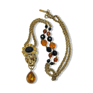 R.J. Graziano Cheetah Pendant/Brooch Necklace