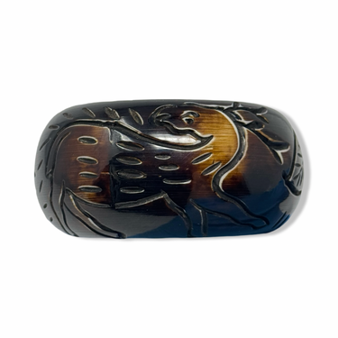 Vintage R.J. Graziano Carved Bangle Bracelet