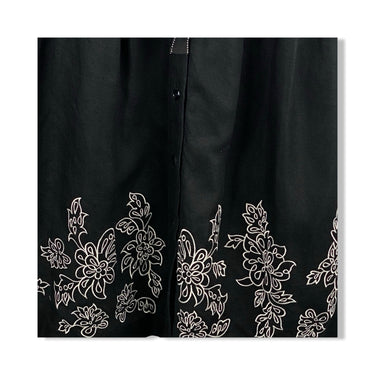 O By Oscar de la Renta Button Up Linen Dress