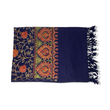 Embroidered Floral Scarf
