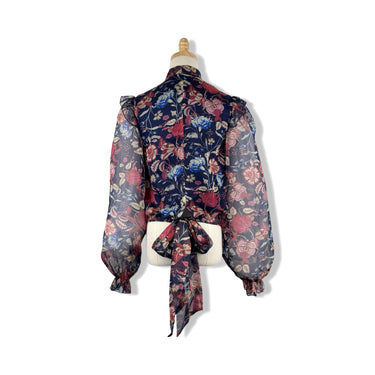 Area Stars Floral Self Tie Hem Top