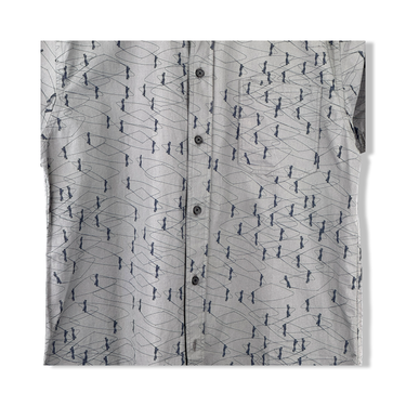 Billy Reid Short Sleeve Patterned Button Up Shirt