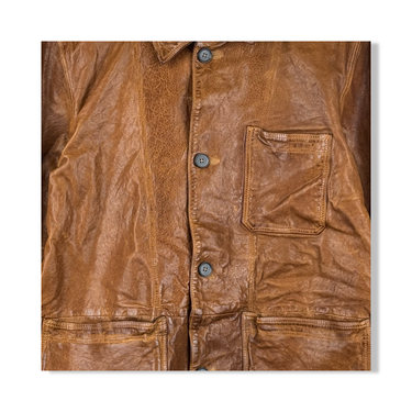 Billy Reid Leather Chore Coat
