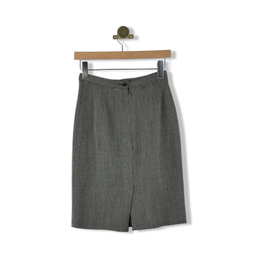 Vintage Philippe Adec x Bergorf Goodman Textured Wool Skirt