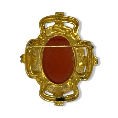 Vintage R.J. Graziano Square Edge Cameo Brooch