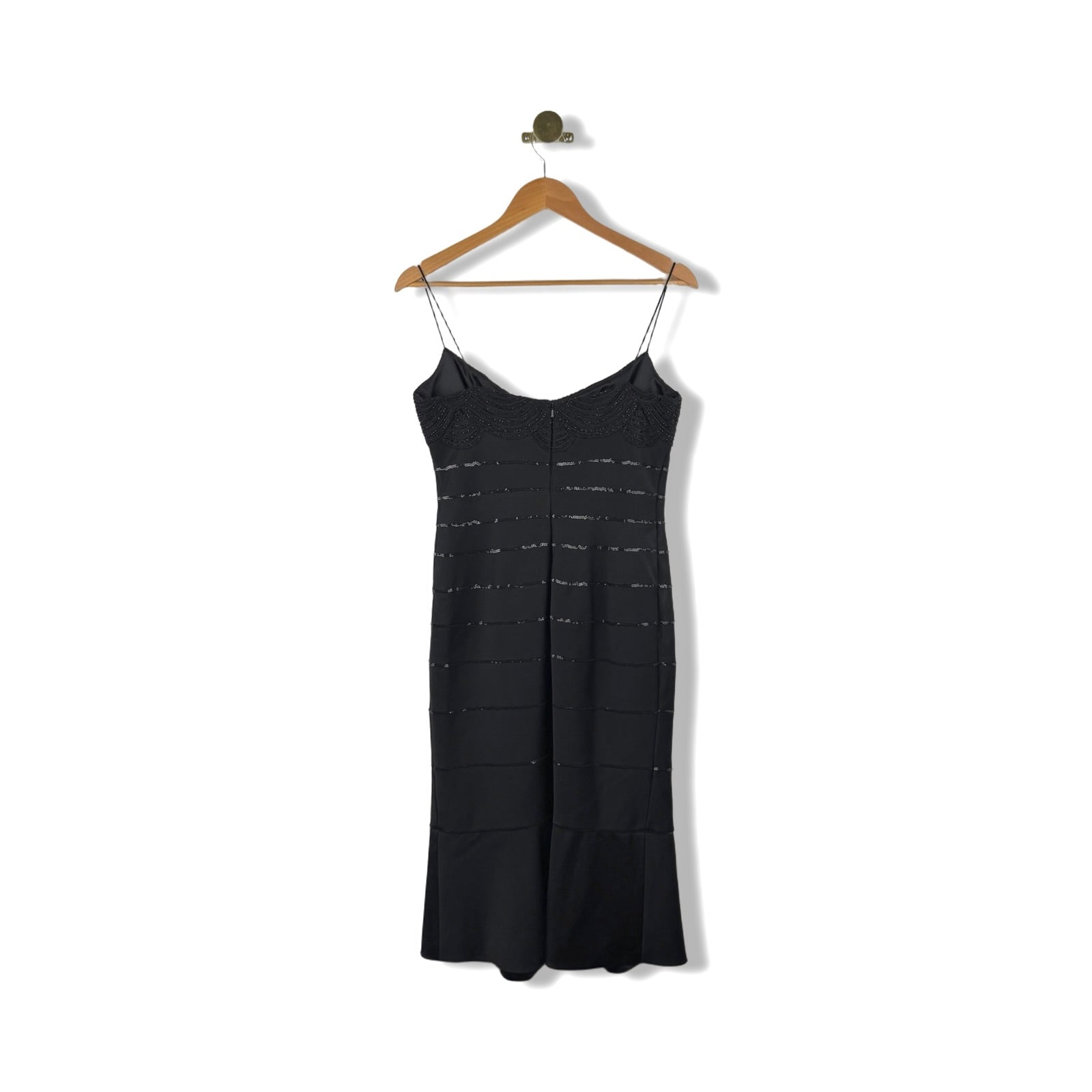 Carmen Marc Valvo Bead Midi Dress