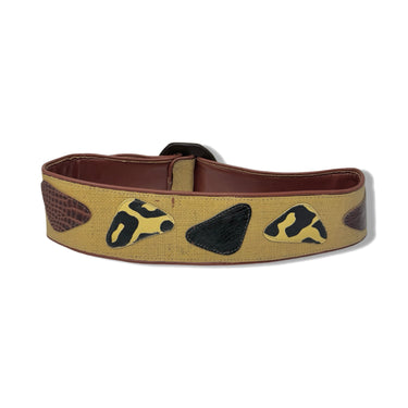 Vintage R.J. Graziano Woven Animal Print Patch Belt