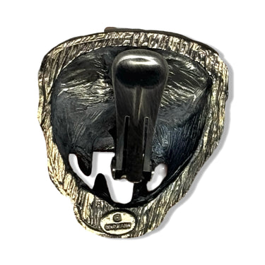 Vintage R.J. Graziano Gorilla Head Clip On Earrings