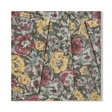 Vintage Floral Denim Skirt
