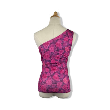 Area Stars One Shoulder Rose Print Top