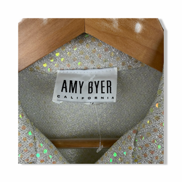 Vintage Amy Byer Glitter Button Down Top