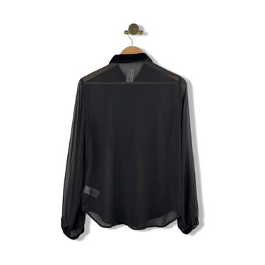 Gap Tuxedo Sheer Velvet Shirt